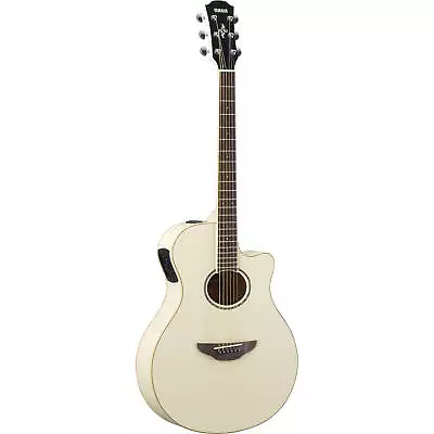 Yamaha APX600 Vintage White Thin-line Cutaway A/E Guitar • $339.99