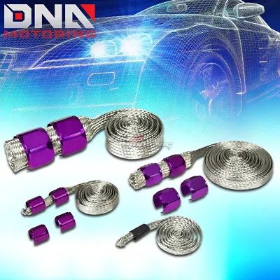 $26.98 • Buy Braided Hose(stainless Steel) Purple Engine Dress Up Kit Radiator/vacuum/fuel