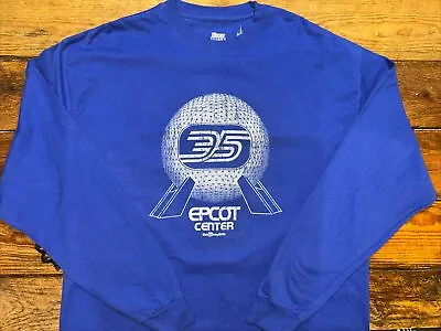 2XL Disney Parks EPCOT Center 35th Anniversary Long Sleeve Blue Shirt WDW NWOT • $22.99