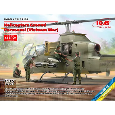 ICM 53102 Helicopters Ground Personnel (Vietnam) 1:35 Model Kit • £14.95