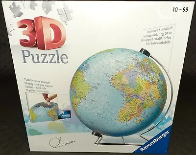 $29.99 • Buy Ravensburger 3D Puzzle The Earth World Globe 550 Piece Jigsaw Puzzle NEW SEALED