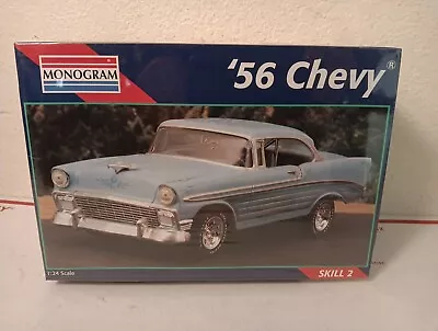 Vintage Monogram '56 Chevy Sports Coupe V8 Model Kit 1:24 Scale #2239 Sealed • $25.99