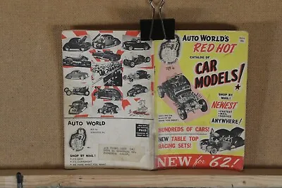 Auto World Catalog-vintage 1962 1/2  Edition Model Cars Slot Cars Etc. • $29.95