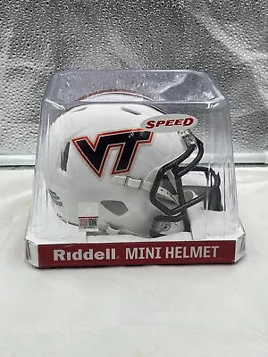 Virginia Tech Hokies NCAA Riddell Speed White Alternate Mini Helmet • $39.99