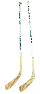(2 ) VINTAGE  Wooden 55   Long Hockey Stick CANADIEN 6001. 🏒🥅 • $39.99