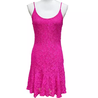 Rampage Vintage Lace Knit Cami Mermaid Mini Dress Y2K Barbiecore 90s • $39.99
