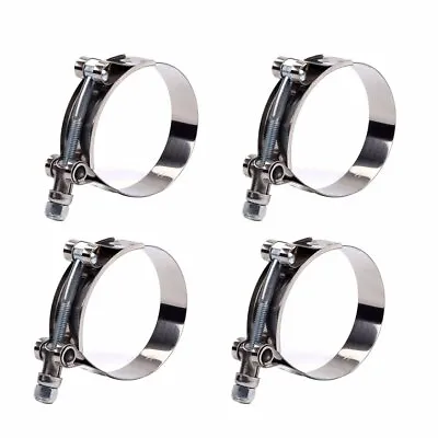 4pcs 2  T-bolt Clamp 57-65mm Silicone Stainless Steel Hose Turbo Intercooler • $9.99