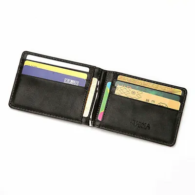 $4.73 • Buy RFID Men's Leather Slim Bifold Money Clip Wallet Front Pocket Credit Card HD.$z