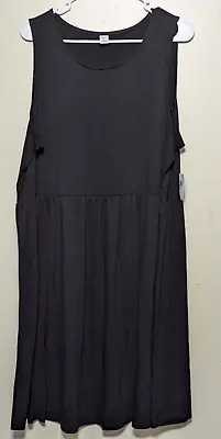 Old Navy Tank Dress Size XXL Black Knee Length Swing Dress NEW #201 • $9.99