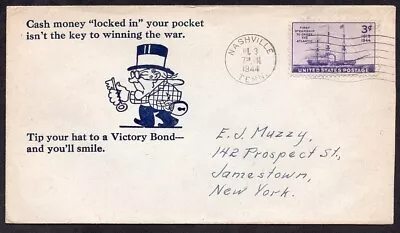 US 923 On  1944 U.S. Patriotic Cover From Nashville Tennessee To Jamestown NY • $8.50