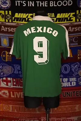 4.5/5 Mexico Adults M/L 1986 #9 Hugo Sánchez Cotton Football Shirt Jersey Soccer • £41.99