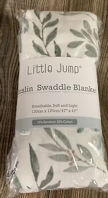 Little Jump Bamboo Muslin Swaddle Blanket Neutral Colors  Baby. NEW. 47”x47” • $13.99