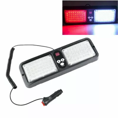 White Red Emergency Beacon Warning Visor 12 86LED Flashing Pattern Strobe Light • $27.40