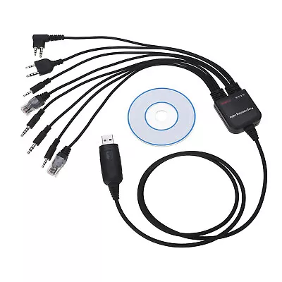 8in1 USB Programming Cable Cord With CD For Baofeng Motorola Kenwood HYT Radio • $10.98