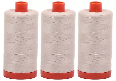 3-PACK - Aurifil Light Beige - A1050-2310 - Mako Cotton Thread Solid 50WT 142... • $36.27