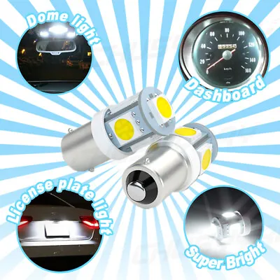 2Pcs 6V 6 Volt BA9S T4W 2835 LED Car Dash Map Light Side Parker Bulb White 6K • $5.29