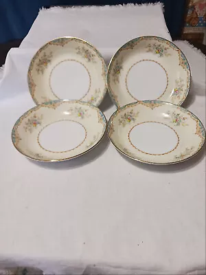 Vintage Meito China Bowls Set Of 4 7.25 Inches Hand Painted Made In Japan • $9.99