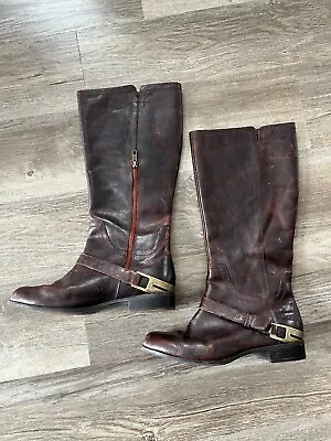 UGG Channing II Brown Leather Knee High Riding Boots 1001637 Size 8 • $39.99