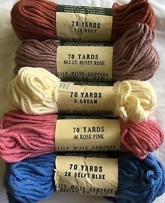Vintage Lily Rug Yarn Fast Color 70 Yards- Various Colors • $4.50