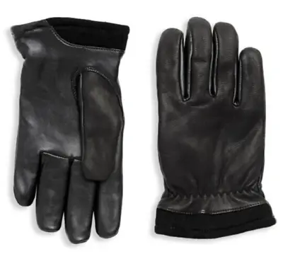 UGG Capitan Genuine Leather & Faux Fur Lined Smart Glove In Black Men's M • $37.99