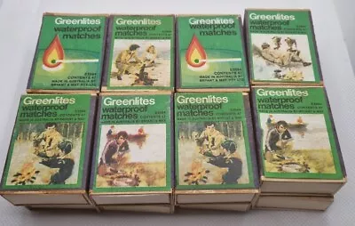 Vintage Bryant & May Greenlites Waterproof Matches Match Box - Full - X 16 • $60