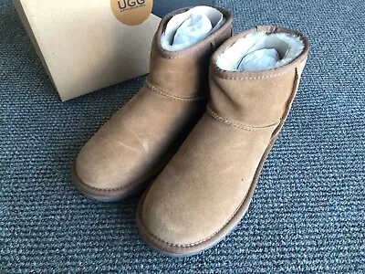 UGG Boots Unisex Sheepskin Wool Mini Classic Suede Water Resistant / Sz 7M Or 9L • $59.99