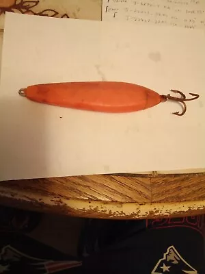 Vintage Saltwater Lure. Orange Jig. 5 S  Long • $7.50