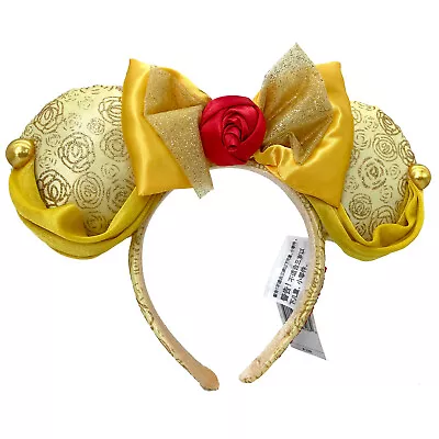 Disney Parks Minnie Mouse Bow Mickey Belle Beauty And The Beast Ears Headband • $13.86