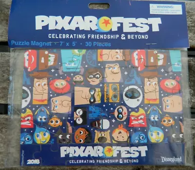 Disneyland Pixar 2018 PIXAR FEST Refrigerator Magnet 30 Piece Puzzle 7  X 5  New • $9.15