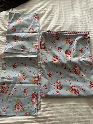 Cath Kidston Ikea Rosali 100% 3/4 Small Double Size Duvet Cover & 2 Pillowcases • £25