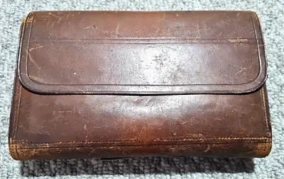 1892 Large Leather Fly Fishing Wallet By H Whitty Retail H S Young Liverpool • $101.04