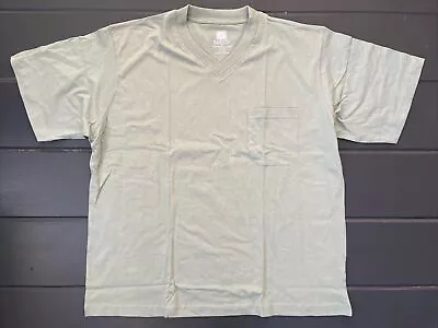 Vintage Haband V Neck Pocket Green T-Shirt - XL Cotton Polyester New In Package • $10.50