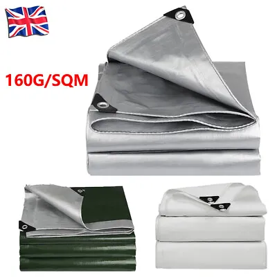 Heavy Duty Tarpaulin Waterproof UV Cover Builders Tarp Sheet Camping Thickening • £9.60