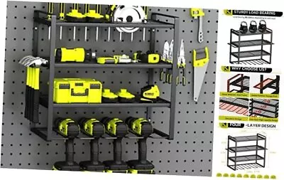 Power Tool Organizer Garage Tool 4 Cordless Drills 4 Cordless Drills Black • $59.02