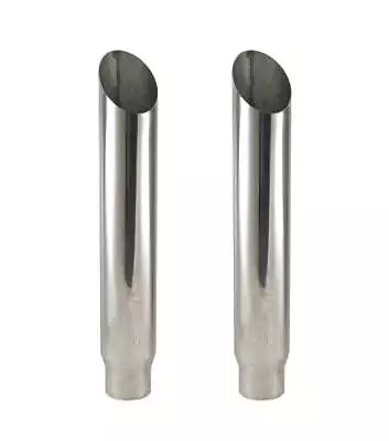 Diesel Truck Exhaust 5  In 7  Out 36  Tall Miter Cut PYPES Polished Stack Tips • $261.36