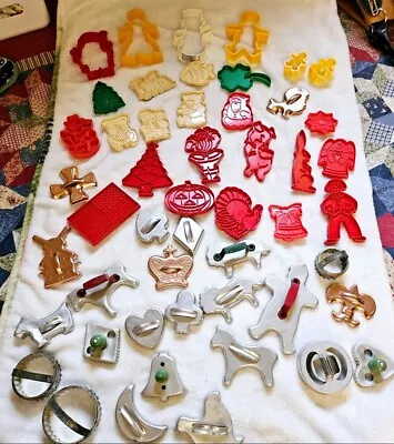 Vintage 1950s -1970s Cookie Cutters For Baking All Occasions Kitchenware Lot  • $22