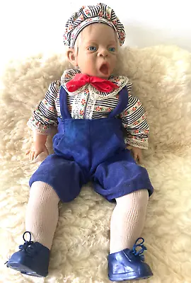 Vintage Famosa Baby Doll Blue Eyes Blond Yawning Boy 17  • $499.99