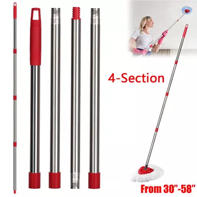 4-Section Spin Mop Stainless Steel Pole Handle For O-Cedar Easywring RinseClean • $12.99