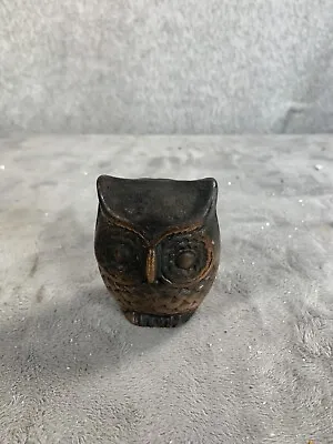 Vintage Owl Figurine Paperweight Metal Bird 3” Paperweight • $19.98