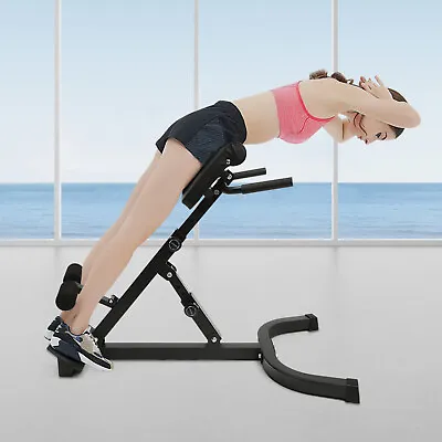 Roman Chair Back Hyperextension Bench Machine Adjustable Back Exercise Strength • $115