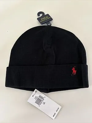 Polo Ralph Lauren Men’s Thermal Beanie Black One Size • $27.99