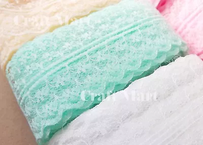 *37 Colours* Lace Ribbon Sewing Wrapping Craft Cake Trim Scrapbooking Diy Ivory  • £2.19