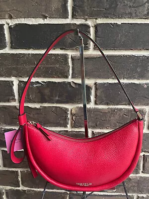 NWT Kate Spade New York Smile Lingongberry Leather Shoulder Bag Crescent Red • $119