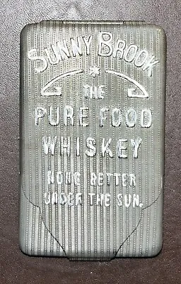 RARE Match Safe Advertising Sunny Brook Pure Food Whiskey Vesta Kentucky Bourbon • $143.20