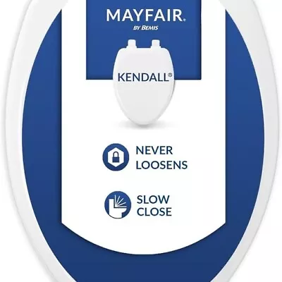 Mayfair 1847SLOW Kendall Slow-Close Enameled Wood Toilet Seat ELONGATED White • $40