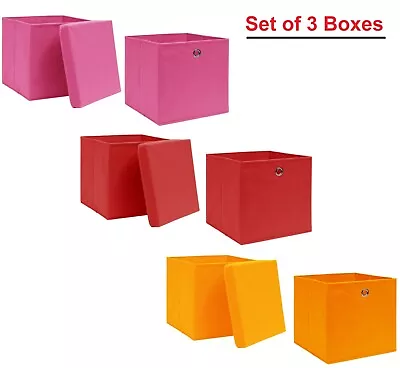 Foldable Storage Boxes Collapsible Box Boxes Home Clothes Organizer Fabric Cube • £14.99
