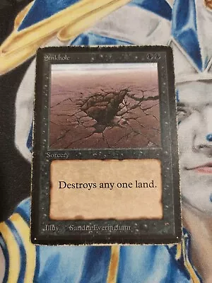 Sinkhole MTG Limited Edition Black Common Sorcery Heavily Played X1 GG1 • $49.95