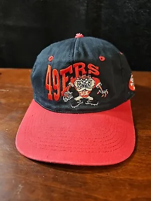 VTG San Francisco 49ers Hat Snapback Cap Mens Tasmanian Devil Looney Tunes • $19.99