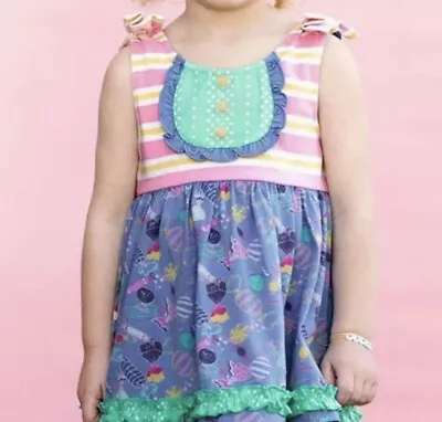 Matilda Jane Top 6 Pink Blue Striped Dream Chasers Sugary And Sweet • $21.96