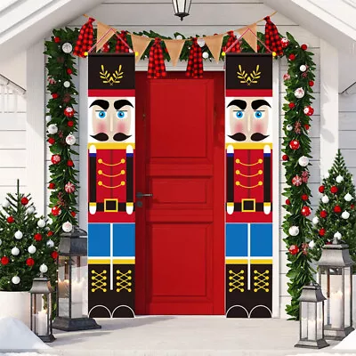 Nutcracker Banners Soldier Figures Outdoor Xmas Decor Yard Ornaments Home Decor • $14.99